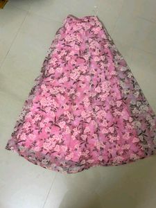 Pink Floral Skirt