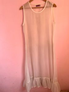 White Transparent Maxi Dress