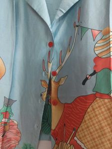 printed crop shirt