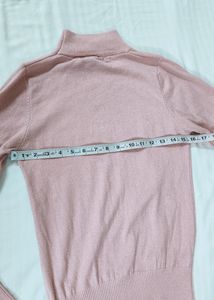 Global Republic Women Pink HighNeck SlimFit Skivvy
