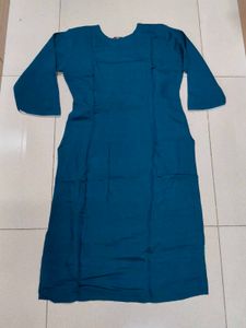 Embroidered Teal Kurta Set