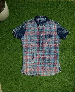 Men's Stylish Plaid Short Sleeve Shirt