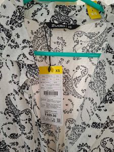 Stylish Black &amp; White Print Dress