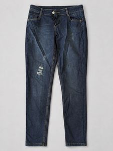 Distressed Blue Denim Jeans