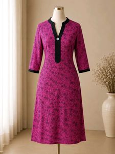 AJIO Pink Printed Kurta