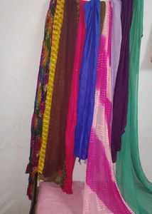multi colour net duptta cotton combo 9