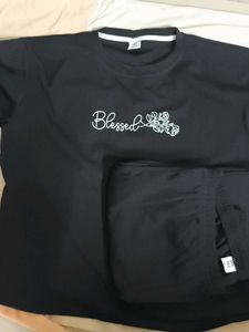 Black Blessed T-Shirt &amp; Pants Set