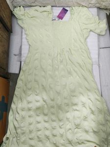iNSTAFAB Light Green Puff Sleeve Mini Dress