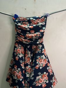 Strapless Floral Fit &amp; Flare Dress