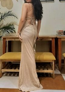 golden shimmer dress,savana