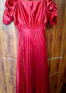 U&amp;F Crepe Maxi Dress (Maroon)