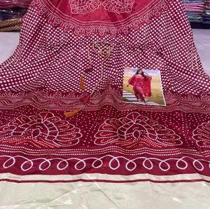 Red kaftani with White Polka Dots