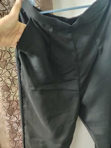 Sangria Black Embroidered Kurta set