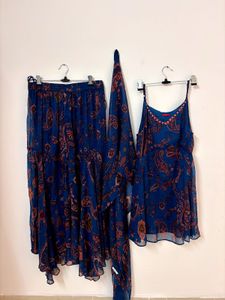 Blue Sharara Set