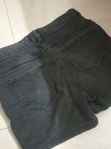 Black Denim Shorts