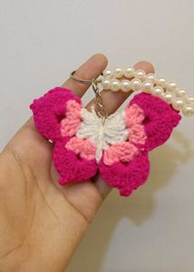 Crocheted Butterfly Keychain (1 piece)