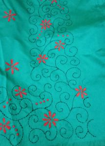 Green Embroidered Palazzo Pants