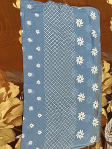 Light Blue Floral Print Kurta