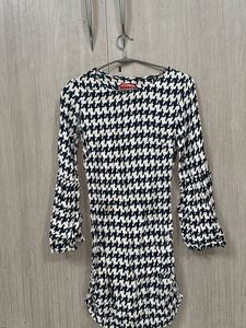 Houndstooth Mini Dress