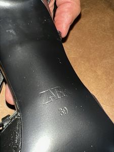 Zara leather kitten heels
