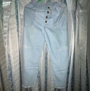 Light Blue Button Fly Jeans