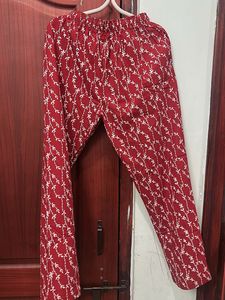 With Tag Red floral Printed co-ord Set
