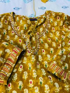 Beautiful Mustard Kurta Set with Dupatta