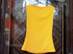 Ribbed Cowl Neck Sleeveless Top