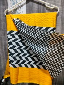 Bold and Vibrant Yellow Saree