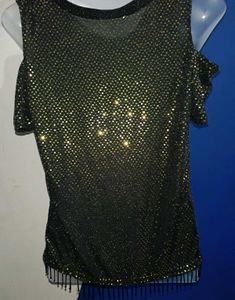 Rhinestone Embedded Beautiful Top