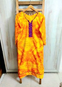 Vibrant Tie-Dye Cotton Kurta size-42-44