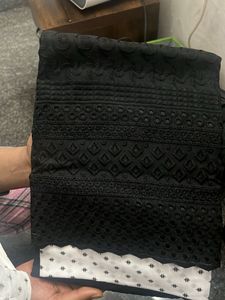Black &amp; White Dress Material pure cotton