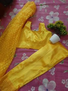 Yellow Lace Kurta Set