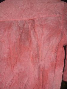 Chic Coral Tie-Dye Tunic Top