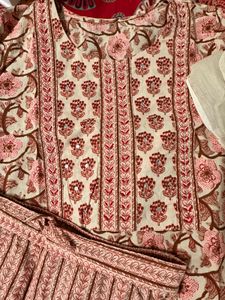 Floral Print Trouser Kurta Set
