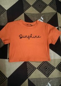 Orange Sunshine Crop T-Shirt