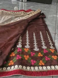 Elegant Embroidered Saree