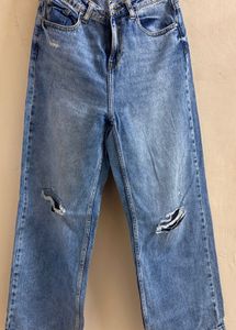 Distressed Wide Leg Jeans