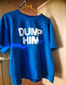 Blue 'Dump Him' Graphic T-Shirt