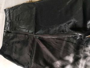 Shiny Wide Leg Pants