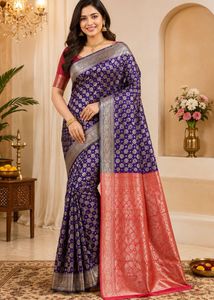 purple festival, saree