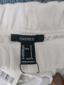 White Forever 21 Drawstring terry Shorts