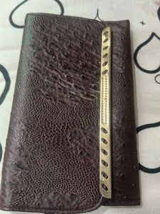 Vintage Ostrich Embossed Wallet