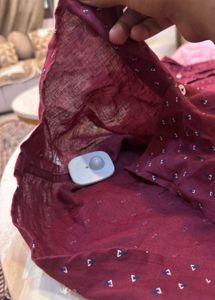Men's Red Printed linen Casual Shirt