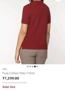 M&amp;S Pure Cotton Polo T-Shirt