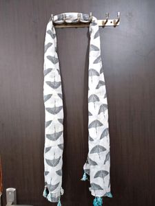 White Printed Scarf For summer