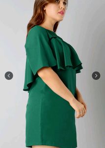Emerald Green Ruffle Dress
