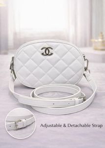 Chic Quilted Oval Crossbody Bag