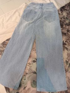 Light Wash High Waist Wide Leg Baggy Casual Jeans