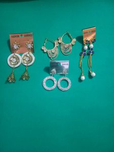 Pack of 4 Stylish Fashion Earrings for Women |